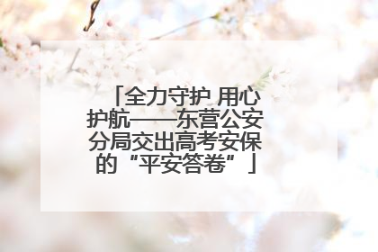 全力守护 用心护航——东营公安分局交出高考安保的“平安答卷”