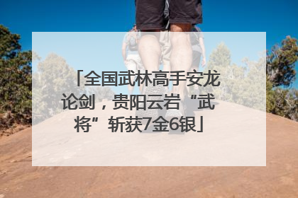 全国武林高手安龙论剑，贵阳云岩“武将”斩获7金6银