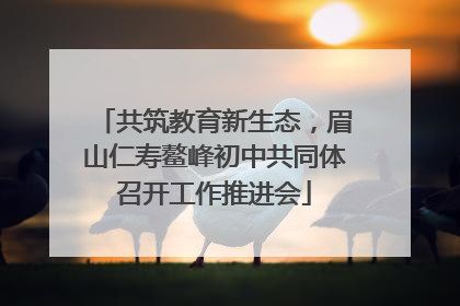共筑教育新生态，眉山仁寿鳌峰初中共同体召开工作推进会