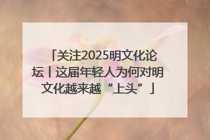 关注2025明文化论坛丨这届年轻人为何对明文化越来越“上头”
