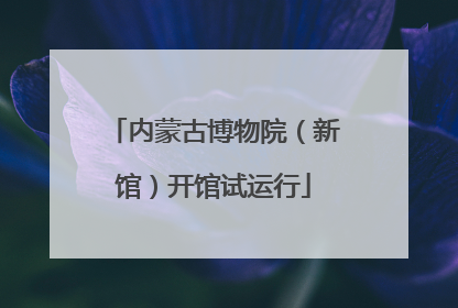 内蒙古博物院（新馆）开馆试运行