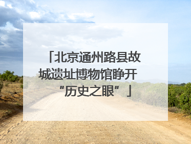 北京通州路县故城遗址博物馆睁开“历史之眼”