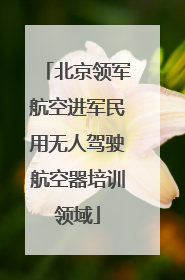 北京领军航空进军民用无人驾驶航空器培训领域