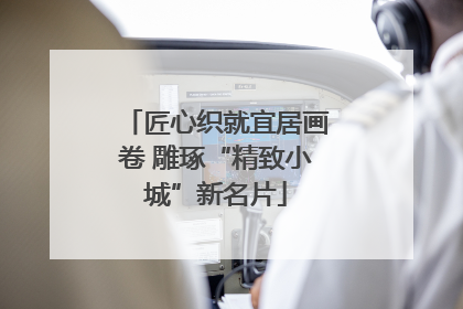 匠心织就宜居画卷 雕琢“精致小城”新名片