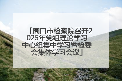 周口市检察院召开2025年党组理论学习中心组集中学习暨检委会集体学习会议