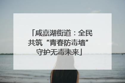 咸嘉湖街道：全民共筑“青春防毒墙” 守护无毒未来