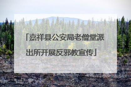 嘉祥县公安局老僧堂派出所开展反邪教宣传