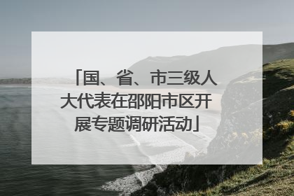 国、省、市三级人大代表在邵阳市区开展专题调研活动