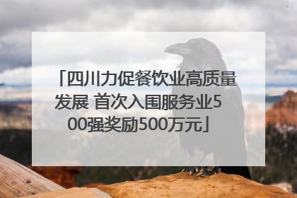 四川力促餐饮业高质量发展 首次入围服务业500强奖励500万元