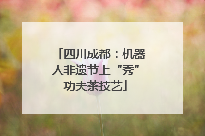 四川成都：机器人非遗节上“秀”功夫茶技艺