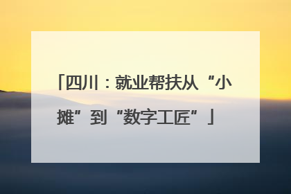 四川：就业帮扶从“小摊”到“数字工匠”