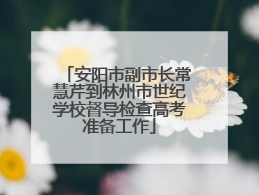 安阳市副市长常慧芹到林州市世纪学校督导检查高考准备工作