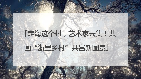 定海这个村，艺术家云集！共画“浙里乡村”共富新图景