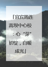 宜宾筠连蒿坝中心校：心“芽”初绽，自暖成光