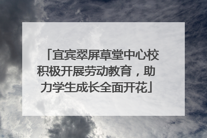 宜宾翠屏草堂中心校积极开展劳动教育，助力学生成长全面开花