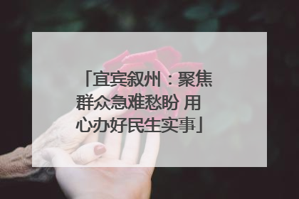 宜宾叙州：聚焦群众急难愁盼 用心办好民生实事