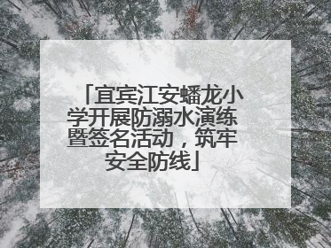 宜宾江安蟠龙小学开展防溺水演练暨签名活动，筑牢安全防线