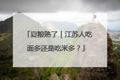 夏粮熟了｜江苏人吃面多还是吃米多？