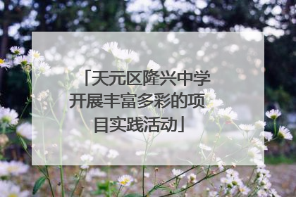 天元区隆兴中学开展丰富多彩的项目实践活动