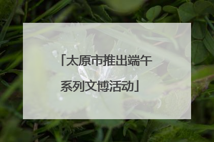太原市推出端午系列文博活动