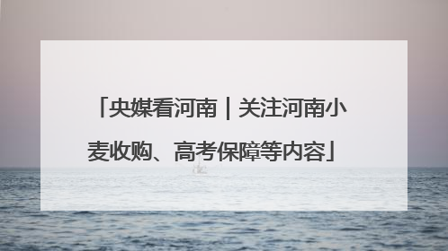 央媒看河南｜关注河南小麦收购、高考保障等内容