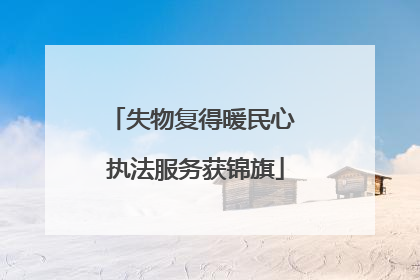 失物复得暖民心 执法服务获锦旗