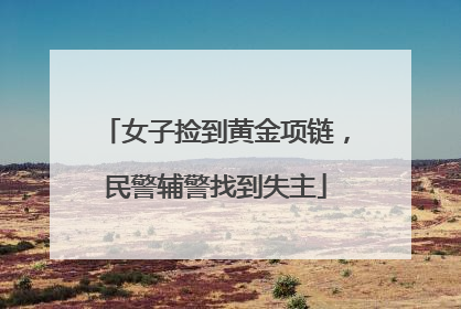 女子捡到黄金项链，民警辅警找到失主