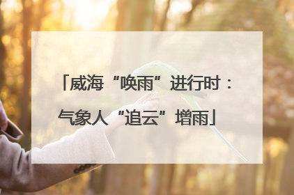 威海“唤雨”进行时：气象人“追云”增雨