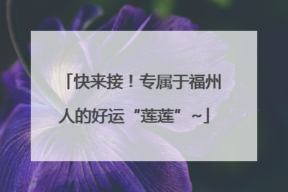 快来接！专属于福州人的好运“莲莲”~