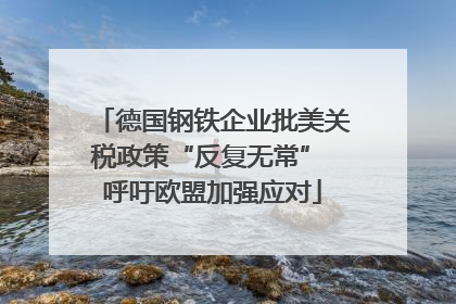 德国钢铁企业批美关税政策“反复无常” 呼吁欧盟加强应对