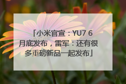 小米官宣：YU7 6月底发布，雷军：还有很多重磅新品一起发布