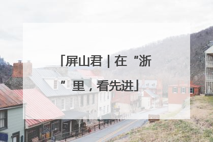 屏山君｜在“浙”里，看先进