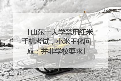 山东一大学禁用红米手机考试，小米王化回应：并非学校要求