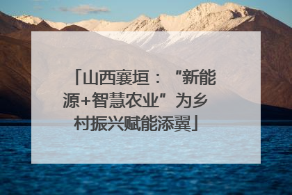 山西襄垣：“新能源+智慧农业”为乡村振兴赋能添翼