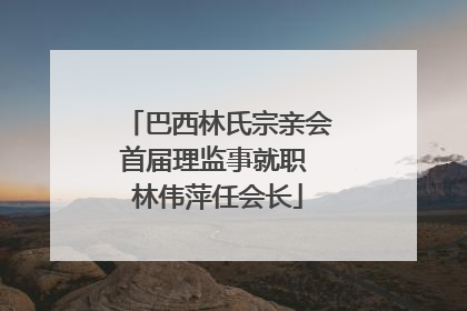 巴西林氏宗亲会首届理监事就职 林伟萍任会长