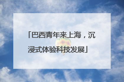 巴西青年来上海，沉浸式体验科技发展