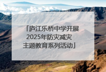 庐江乐桥中学开展2025年防灾减灾主题教育系列活动
