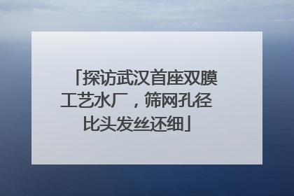 探访武汉首座双膜工艺水厂，筛网孔径比头发丝还细
