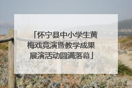 怀宁县中小学生黄梅戏竞演暨教学成果展演活动圆满落幕