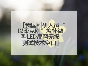我国科研人员“以柔克刚”填补微型LED晶圆无损测试技术空白