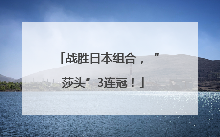 战胜日本组合，“莎头”3连冠！