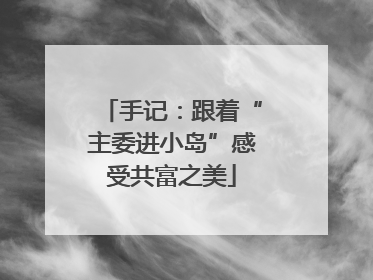 手记：跟着“主委进小岛”感受共富之美