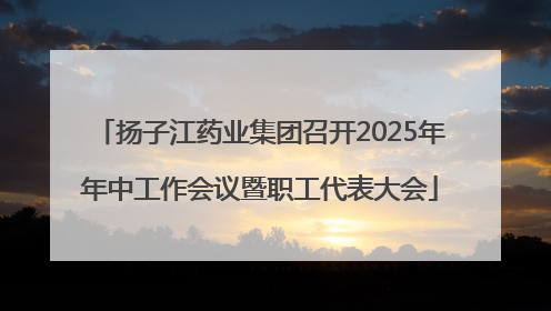 扬子江药业集团召开2025年年中工作会议暨职工代表大会