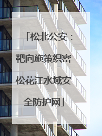 松北公安：靶向施策织密松花江水域安全防护网