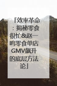效率革命：揭秘零食很忙&赵一鸣零食单店GMV飙升的底层方法论