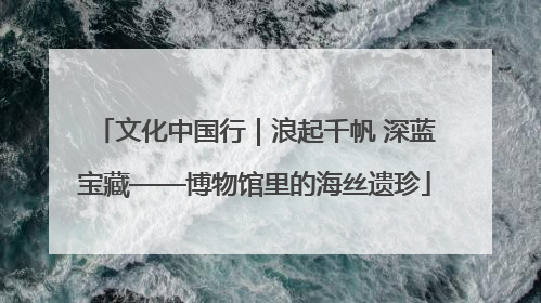 文化中国行｜浪起千帆 深蓝宝藏——博物馆里的海丝遗珍