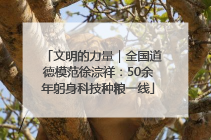 文明的力量｜全国道德模范徐淙祥：50余年躬身科技种粮一线