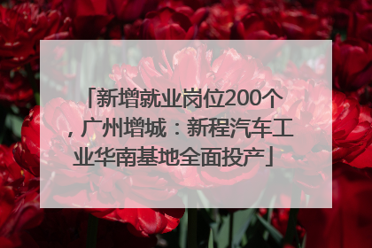 新增就业岗位200个，广州增城：新程汽车工业华南基地全面投产