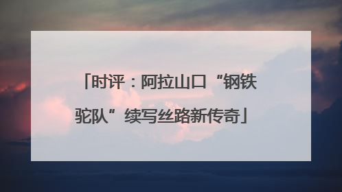 时评：阿拉山口“钢铁驼队”续写丝路新传奇