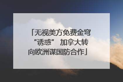 无视美方免费金穹“诱惑” 加拿大转向欧洲谋国防合作
